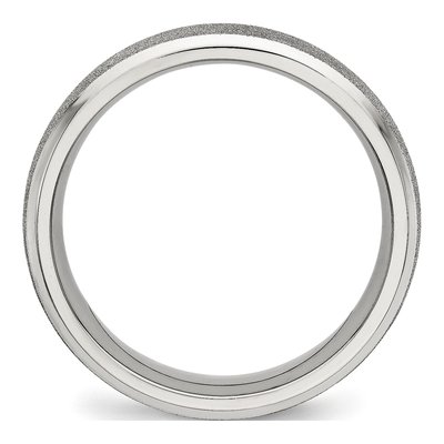 Stainless Steel 6mm Laser-Cut Wedding Band – view 3