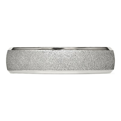 Stainless Steel 6mm Laser-Cut Wedding Band – view 4