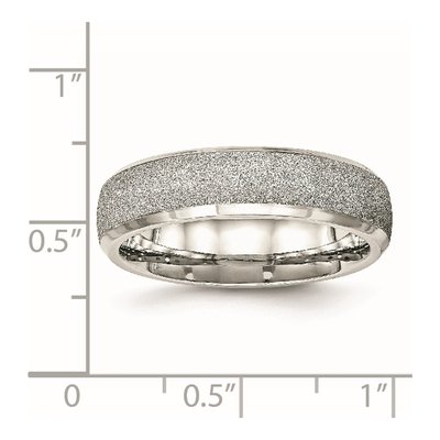 Stainless Steel 6mm Laser-Cut Wedding Band – view 7