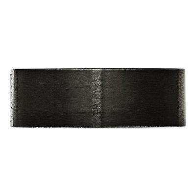 Black Stainless Steel CZ Wedding Band – view 3