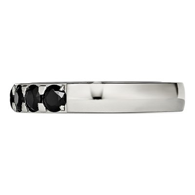 Stainless Steel CZ Wedding Band – view 4