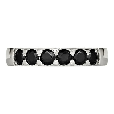Stainless Steel CZ Wedding Band – view 5