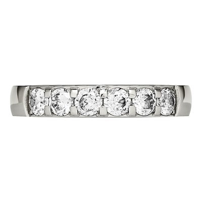 Stainless Steel CZ Wedding Band – view 5