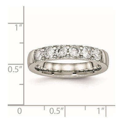 Stainless Steel CZ Wedding Band – view 8
