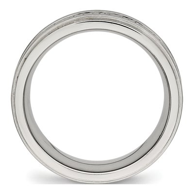 Stainless Steel 7mm Braided Wedding Band – view 2