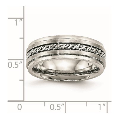 Stainless Steel 7mm Braided Wedding Band – view 6