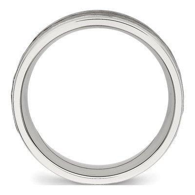Stainless Steel 8mm Hammered Wedding Band – view 3