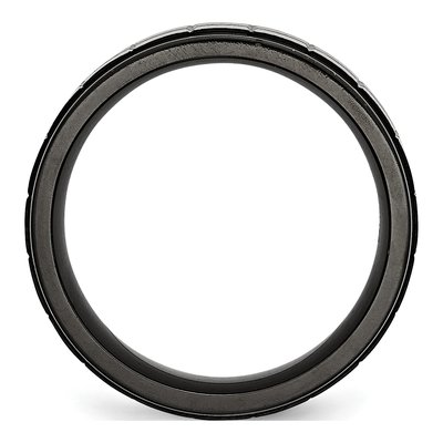 Black Stainless Steel 9mm Black Wedding Band – view 3