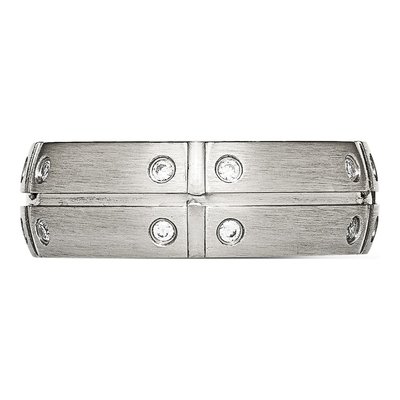 Stainless Steel CZ Wedding Band – view 4