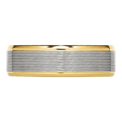 Stainless Steel 6mm Grooved Wedding Band – view 3
