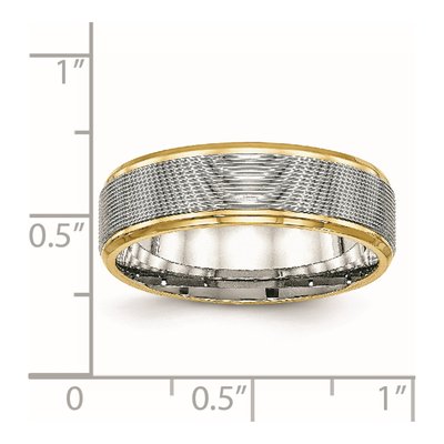 Stainless Steel 6mm Grooved Wedding Band – view 6