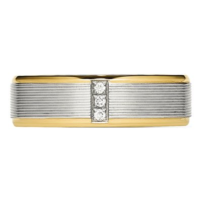 Stainless Steel CZ IP Wedding Band – view 5