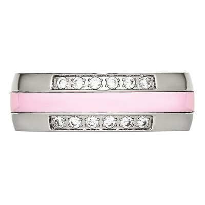 Stainless Steel CZ Ceramic Ring – view 5