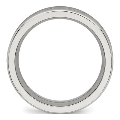 Stainless Steel CZ Wedding Band – view 3
