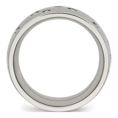 Stainless Steel CZ Wedding Band – view 3