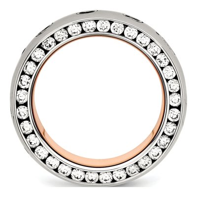 Stainless Steel CZ Wedding Band – view 3