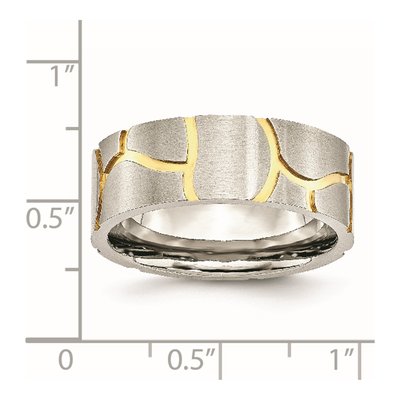 Men's Stainless Steel 8mm Grooved Wedding Band – view 7
