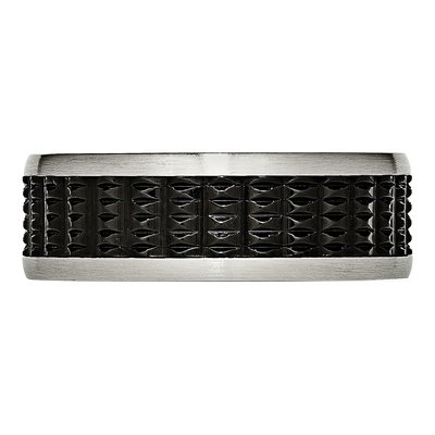 Black Stainless Steel 8mm Wedding Band – view 4