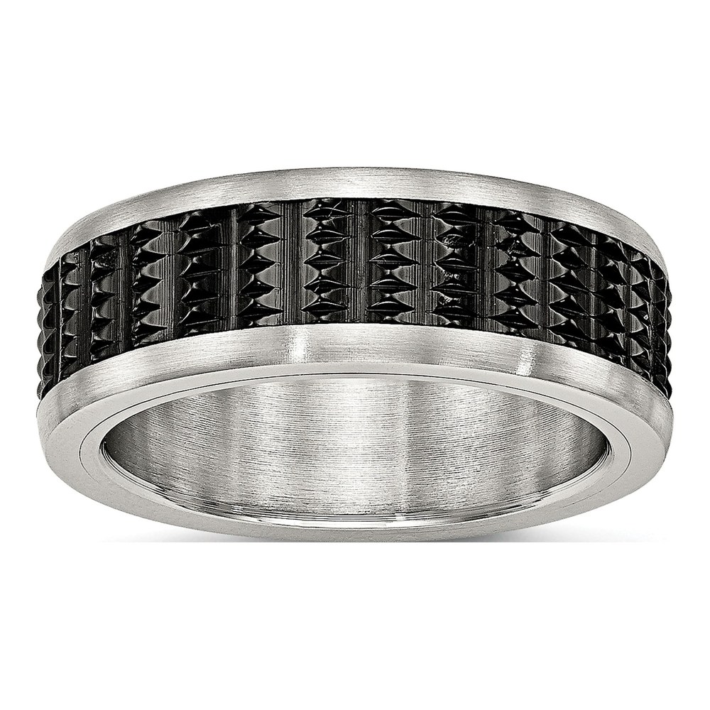 Black Stainless Steel 8mm Wedding Band