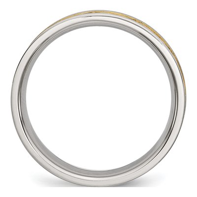 Stainless Steel 8mm IP Wedding Band – view 4