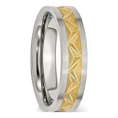 Stainless Steel 8mm IP Wedding Band – view 6