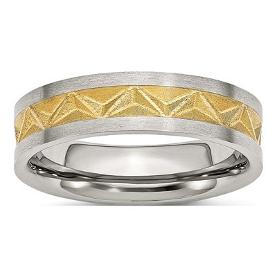 Stainless Steel 8mm IP Wedding Band