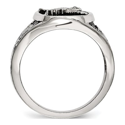 Men's Stainless Steel Enamel Eagle Ring – view 3