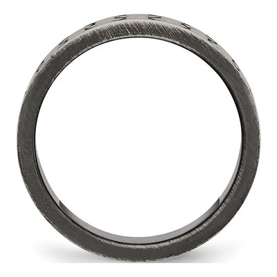 Stainless Steel Flat Wedding Band – view 3