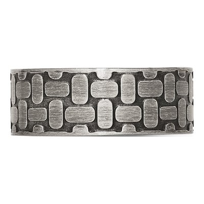 Stainless Steel Flat Wedding Band – view 4