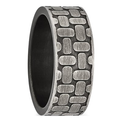 Stainless Steel Flat Wedding Band – view 5