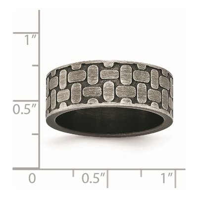 Stainless Steel Flat Wedding Band – view 7