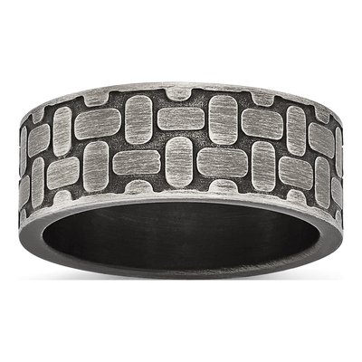 Stainless Steel Flat Wedding Band
