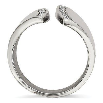 Stainless Steel CZ Ring – view 3