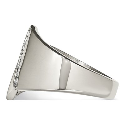 Stainless Steel CZ Ring – view 4