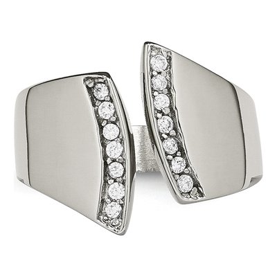 Stainless Steel CZ Ring – view 5