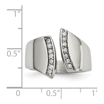 Stainless Steel CZ Ring – view 7