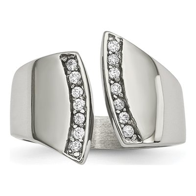 Stainless Steel CZ Ring