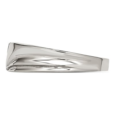 Stainless Steel CZ Wedding Band – view 4
