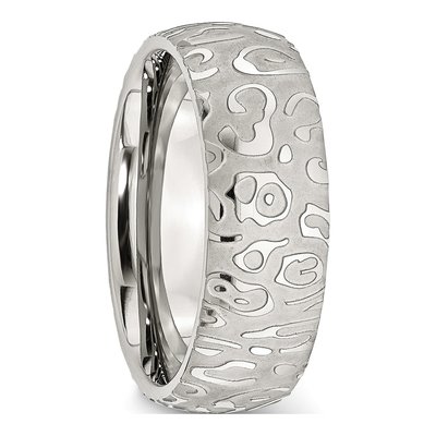 Stainless Steel 8mm Comfort-Fit Wedding Band – view 6