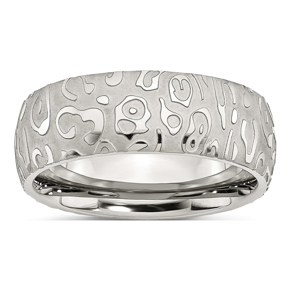 Stainless Steel 8mm Comfort-Fit Wedding Band