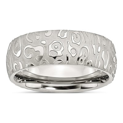 Stainless Steel 8mm Comfort-Fit Wedding Band