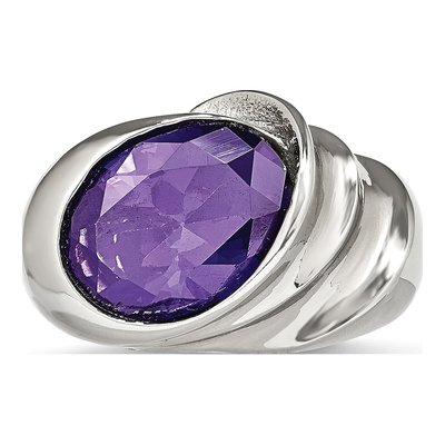 Stainless Steel CZ Ring – view 5