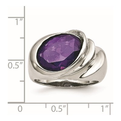 Stainless Steel CZ Ring – view 7