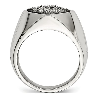 Stainless Steel Druzy Ring – view 3