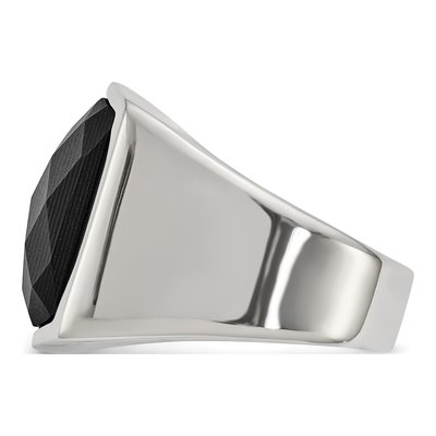 Men's Stainless Steel Carbon Fiber Ring – view 4