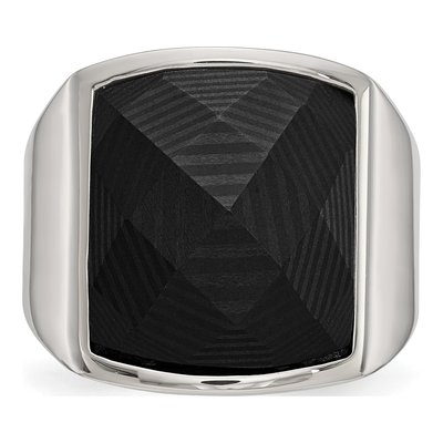 Men's Stainless Steel Carbon Fiber Ring – view 5