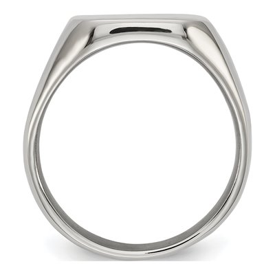 Men's Stainless Steel Signet Ring – view 3
