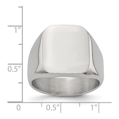 Men's Stainless Steel Signet Ring – view 6