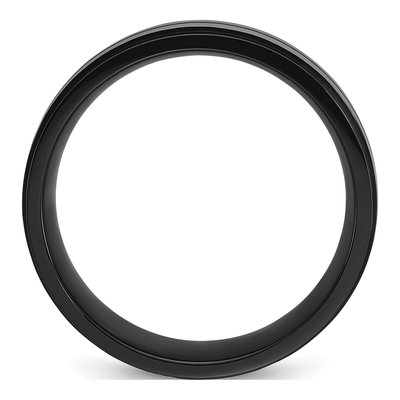 Black Stainless Steel 8mm Black Wedding Band – view 2
