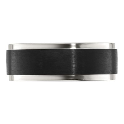 Black Stainless Steel 8mm Wedding Band – view 3